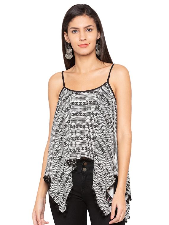 lace edge asymmetric cami top - 15927529 - Zoom Image - 1