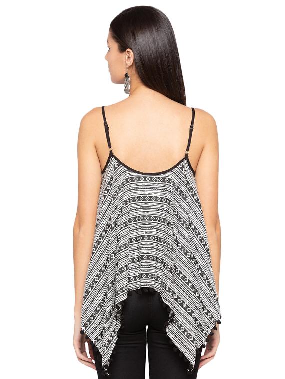 lace edge asymmetric cami top - 15927529 - Zoom Image - 3