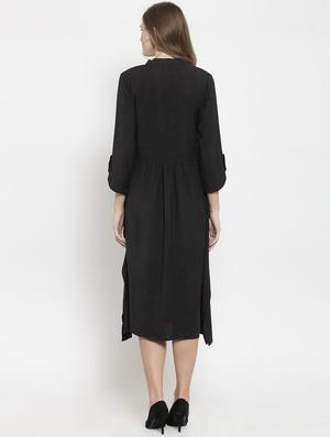 gathered front button detail dress - 15927532 - Standard Image - 3