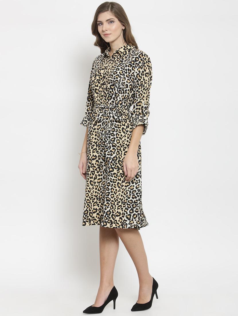 animal print belted dress - 15927533 - Zoom Image - 2