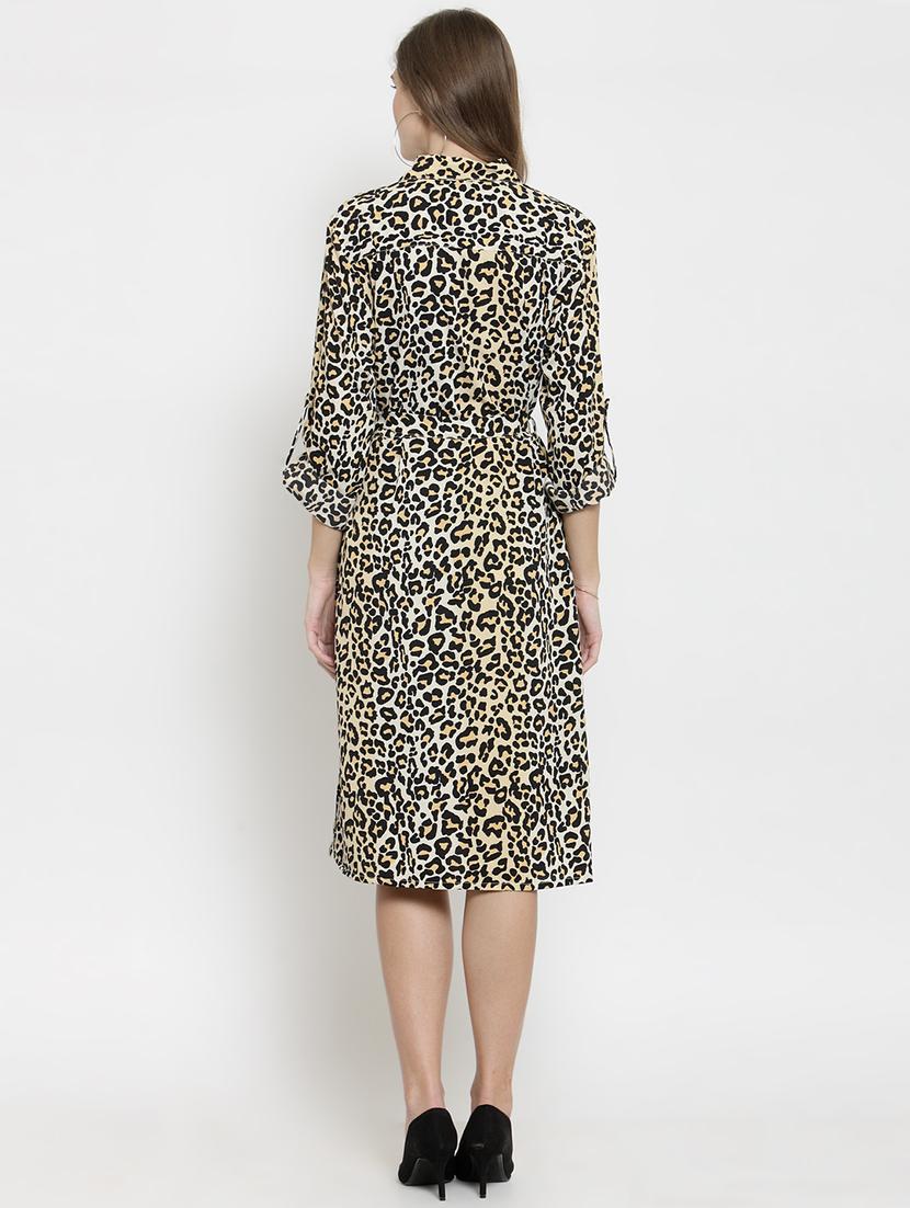 animal print belted dress - 15927533 - Zoom Image - 3