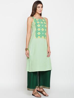 printed straight kurta - 15928047 - Standard Image - 2