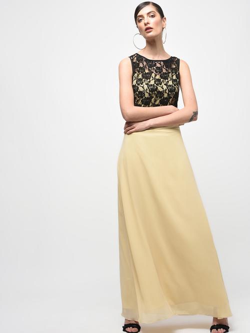 floral mesh detail maxi dress - 15928058 - Standard Image - 1