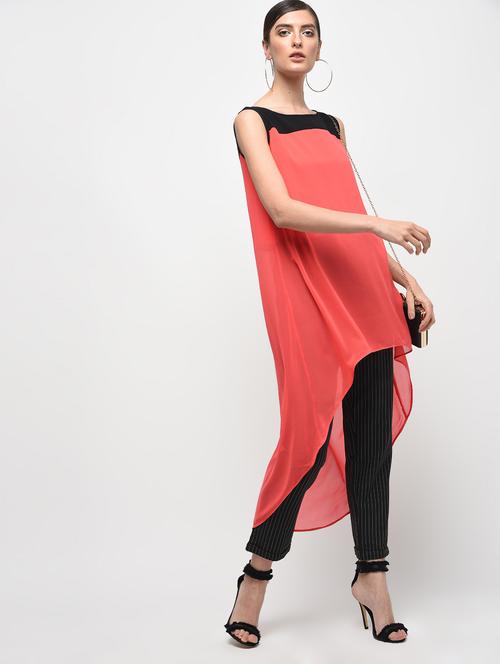 contrast yoke panel asymmetric tunic - 15928123 - Very Small Image - 1