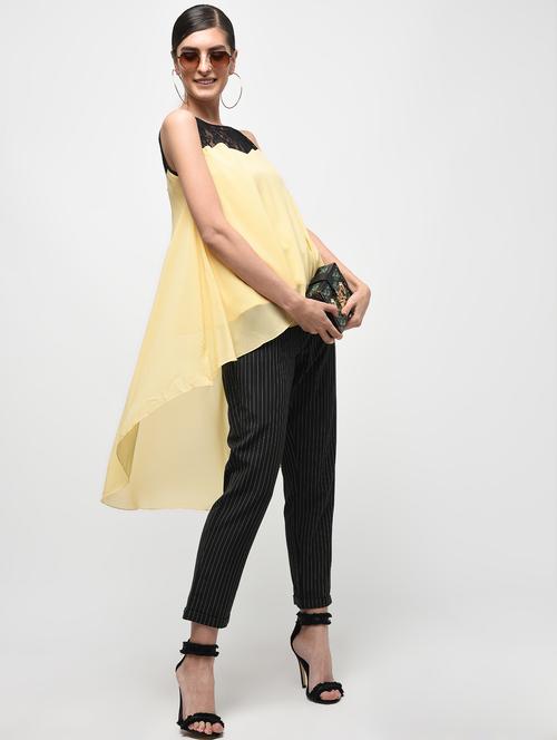 contrast yoke panel asymmetric tunic - 15928124 - Standard Image - 1