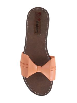 orange slip on sandals - 15928278 - Standard Image - 4