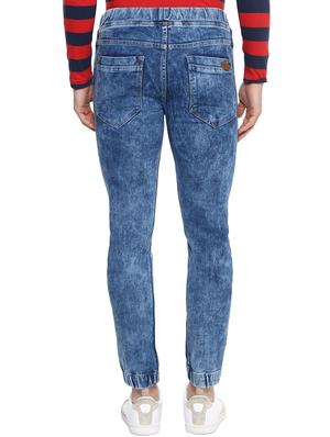 blue cotton blend jogger - 15928478 - Standard Image - 3