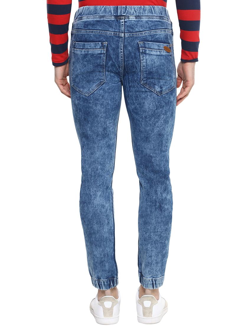blue cotton blend jogger - 15928478 - Zoom Image - 3