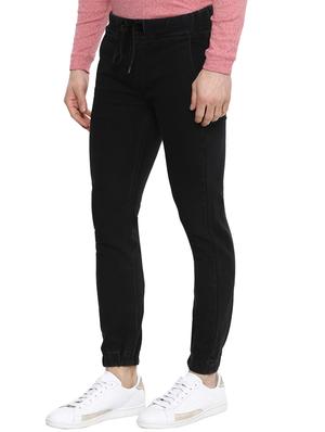 black cotton blend jogger - 15928481 - Standard Image - 2