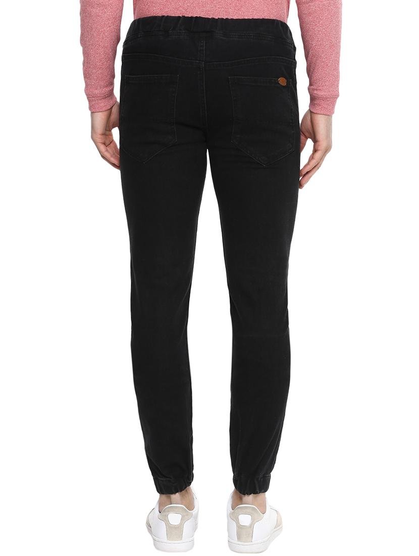 black cotton blend jogger - 15928481 - Zoom Image - 3