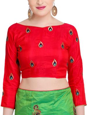 conversational green embroidered saree with blouse - 15928490 - Standard Image - 3