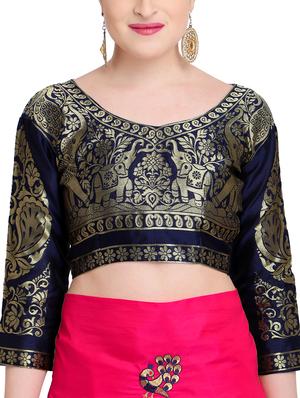 conversational pink embroidered saree with blouse - 15928507 - Standard Image - 3