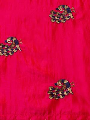 conversational pink embroidered saree with blouse - 15928507 - Standard Image - 4