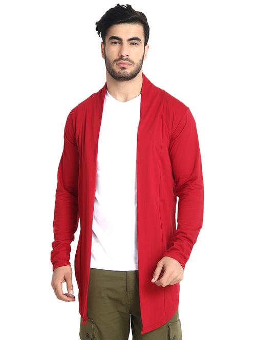 red cotton shrug - 15928545 - Standard Image - 1