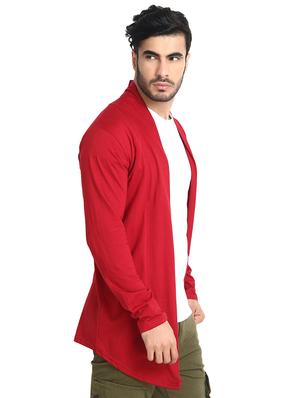 red cotton shrug - 15928545 - Standard Image - 2