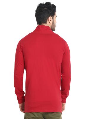 red cotton shrug - 15928545 - Standard Image - 3