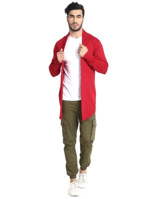 red cotton shrug - 15928545 - Standard Image - 4