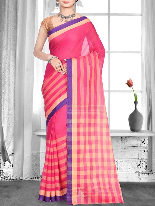 tant handloom saree - 15929492 - Standard Image - 1