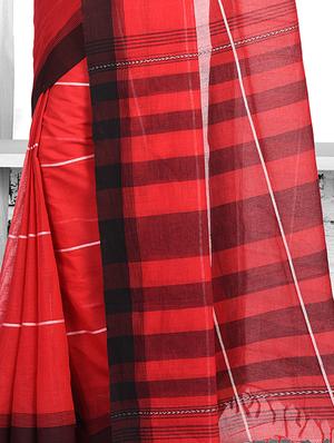 striped handloom saree - 15929508 - Standard Image - 3