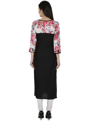 floral print straight kurta - 15929971 - Standard Image - 3