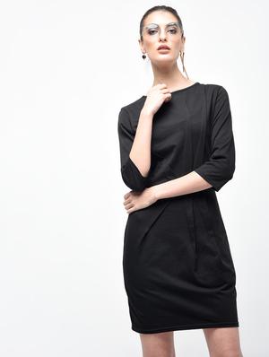pleat detail sheath dress - 15930128 - Standard Image - 2