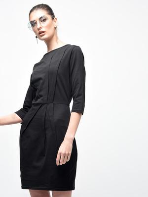pleat detail sheath dress - 15930128 - Standard Image - 3