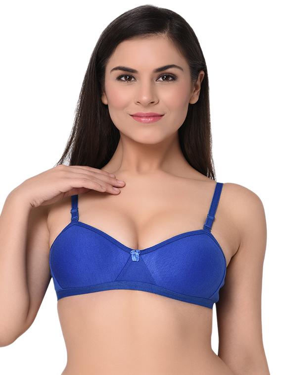 set of 2 solid bow patch bras - 15930138 - Zoom Image - 4