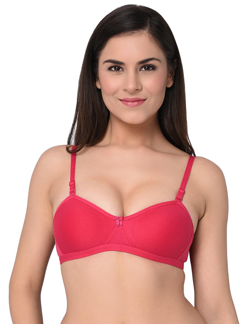 set of 2 solid bow patch bras - 15930146 - Zoom Image - 2