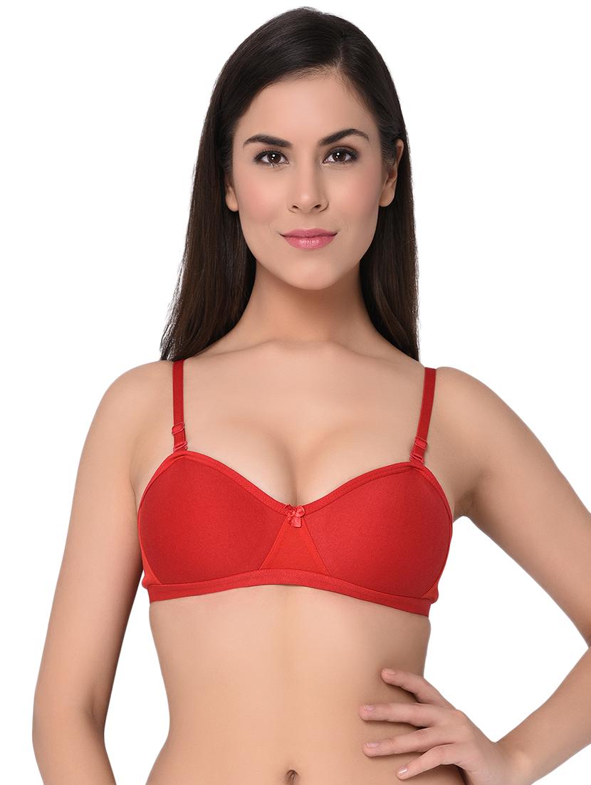 set of 2 solid bow patch bras - 15930150 - Zoom Image - 4