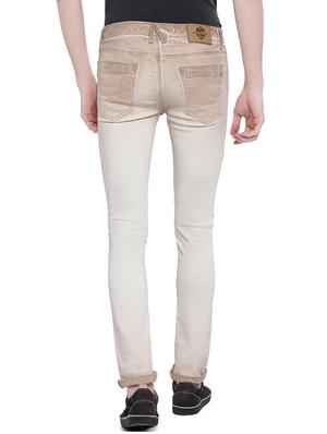 beige cotton washed jeans - 15930466 - Standard Image - 3