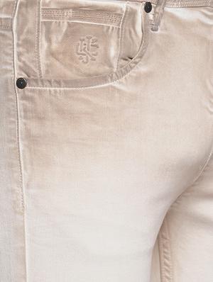 beige cotton washed jeans - 15930466 - Standard Image - 5