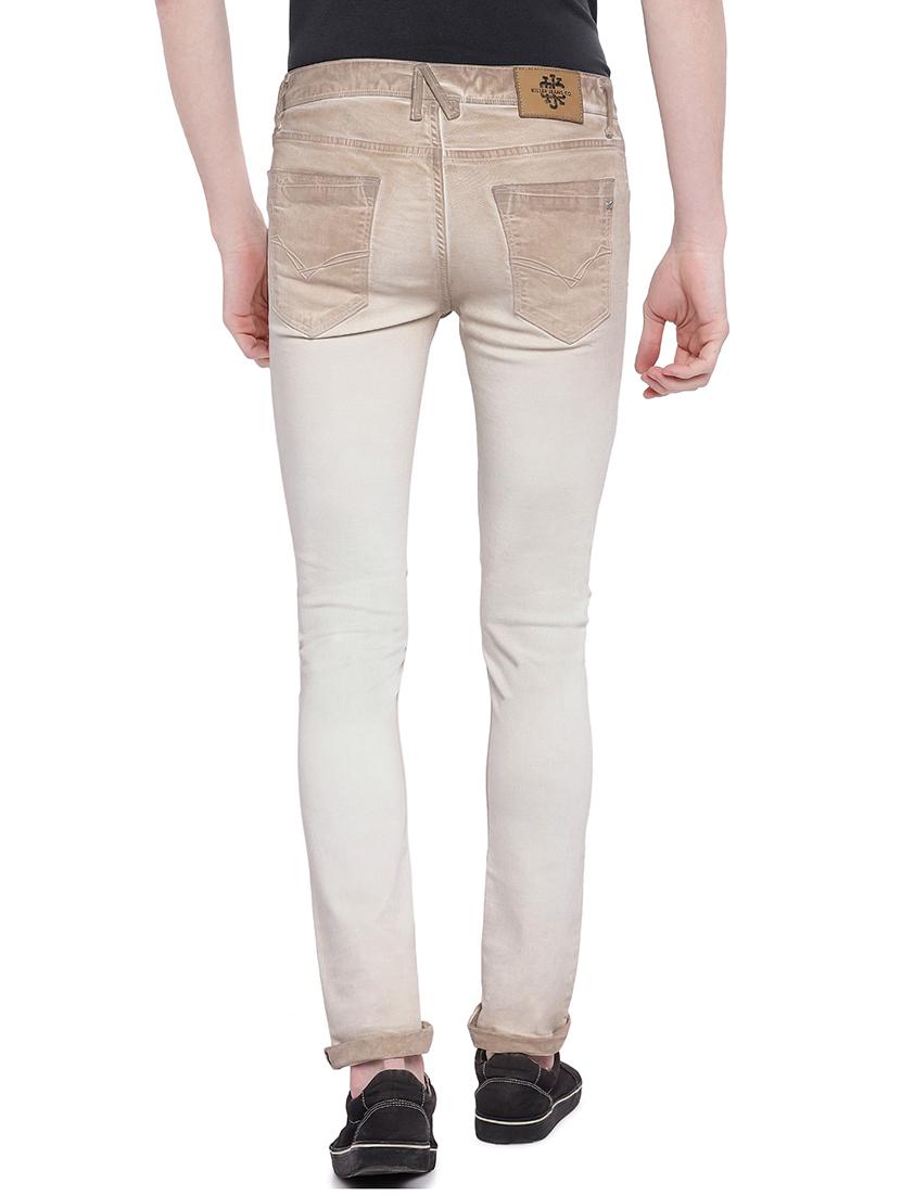 beige cotton washed jeans - 15930466 - Zoom Image - 3