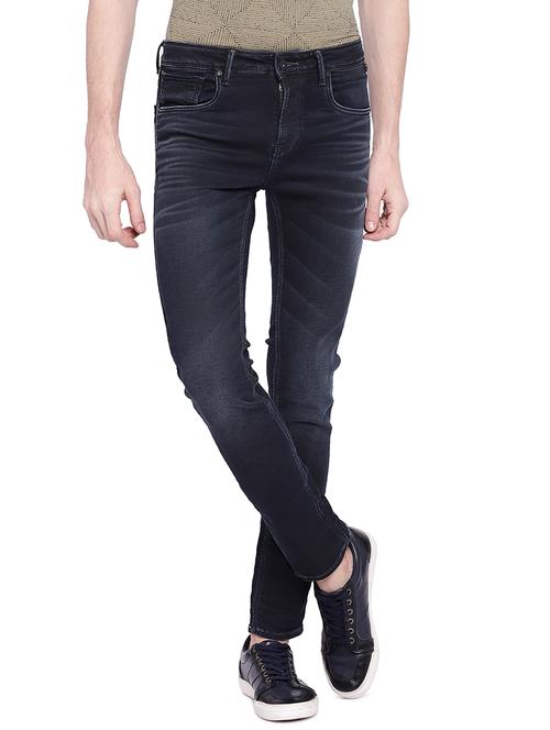 blue cotton washed jeans - 15930468 - Very Small Image - 1