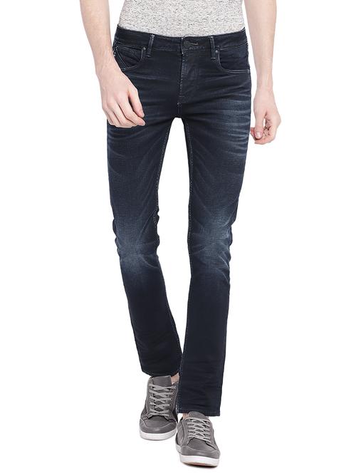 blue cotton washed jeans - 15930478 - Standard Image - 1