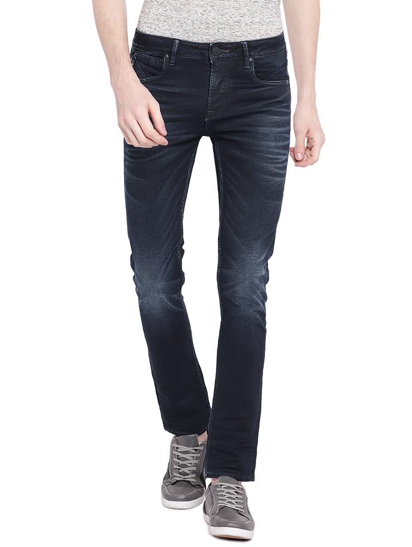 blue cotton washed jeans - 15930478 - Zoom Image - 1