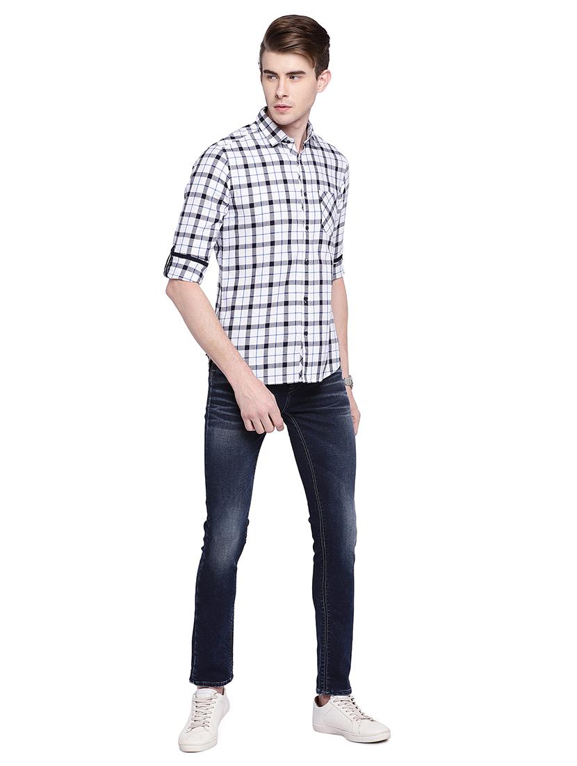 blue cotton washed jeans - 15930480 - Zoom Image - 4