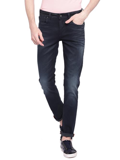 blue cotton washed jeans - 15930484 - Standard Image - 1