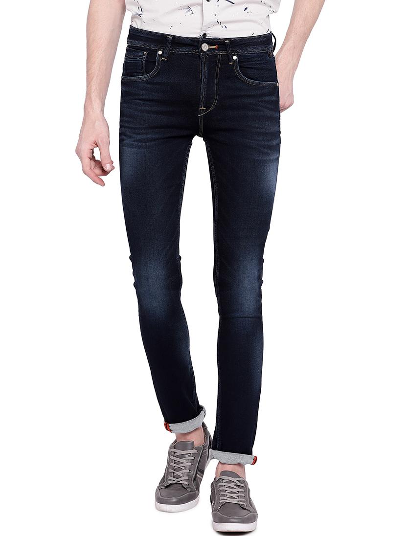 blue cotton washed jeans - 15930486 - Zoom Image - 1