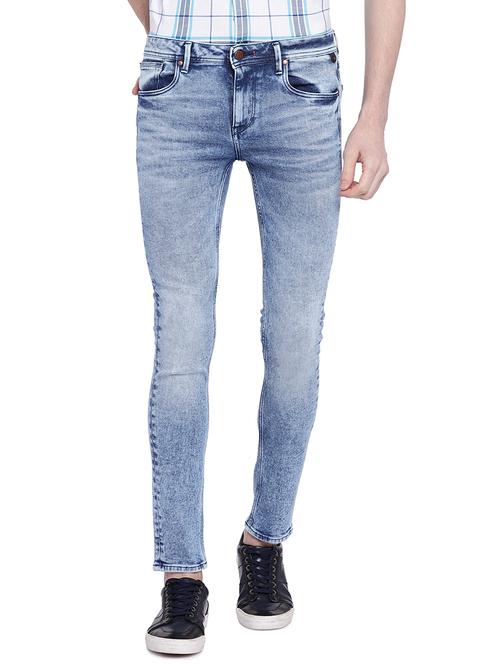blue cotton washed jeans - 15930491 - Standard Image - 1