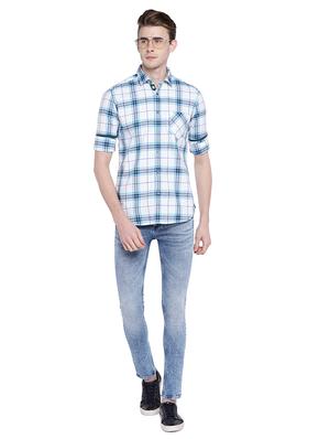 blue cotton washed jeans - 15930491 - Standard Image - 4
