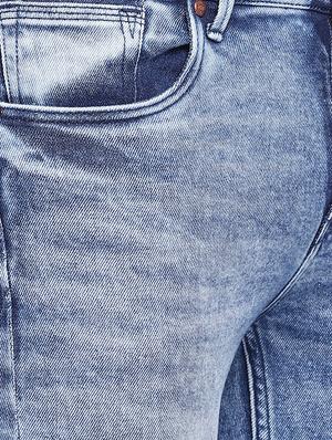 blue cotton washed jeans - 15930491 - Standard Image - 5