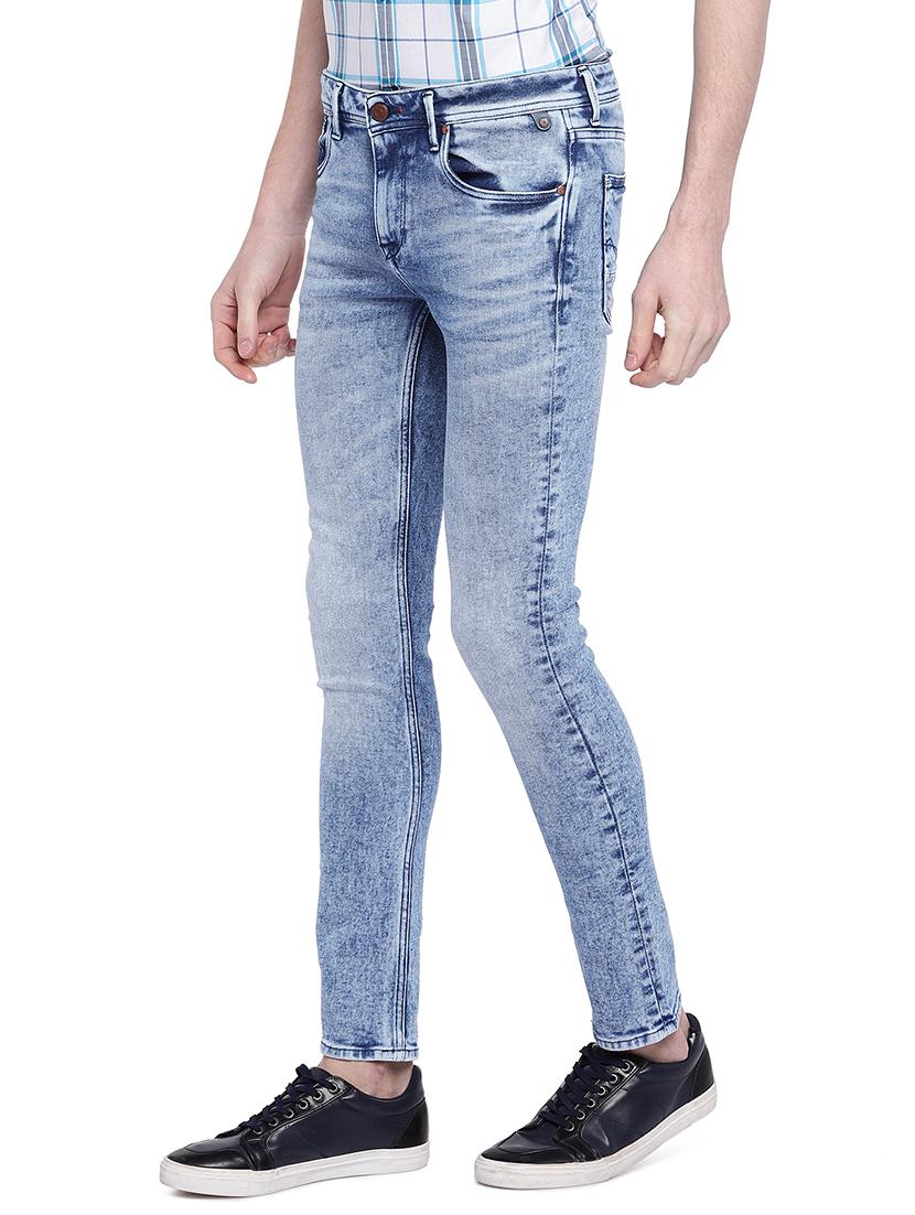 blue cotton washed jeans - 15930491 - Zoom Image - 2