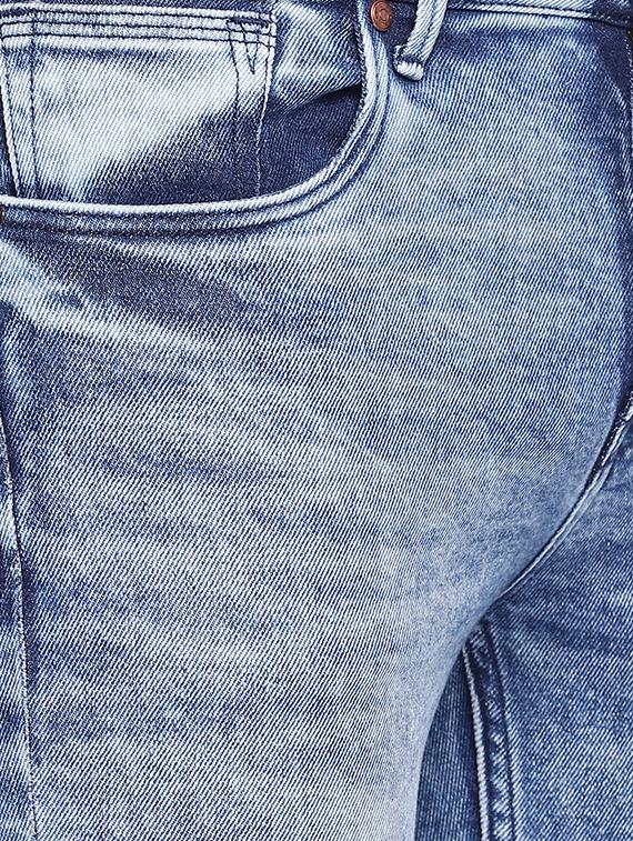 blue cotton washed jeans - 15930491 - Zoom Image - 5