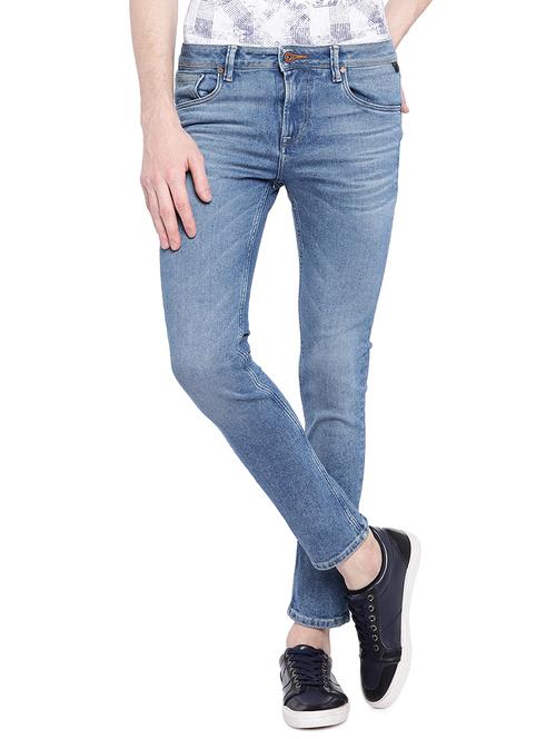 blue cotton washed jeans - 15930492 - Standard Image - 1