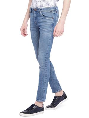 blue cotton washed jeans - 15930492 - Standard Image - 2