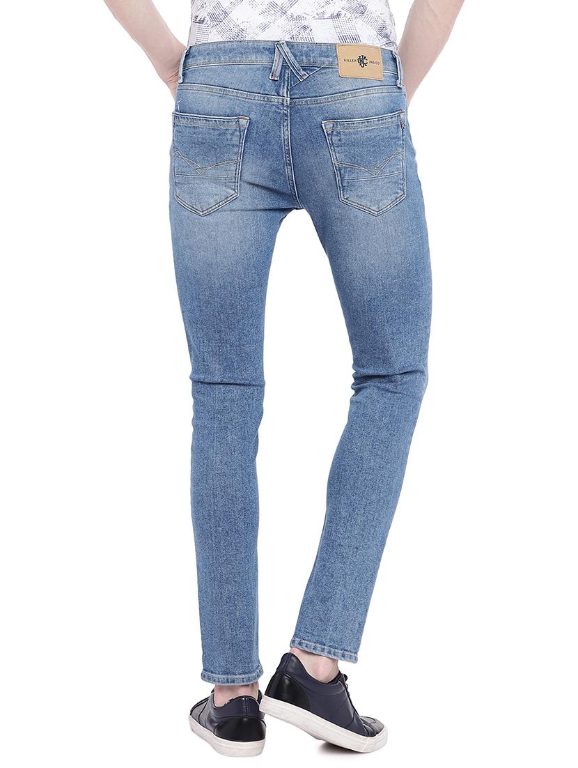 blue cotton washed jeans - 15930492 - Zoom Image - 3