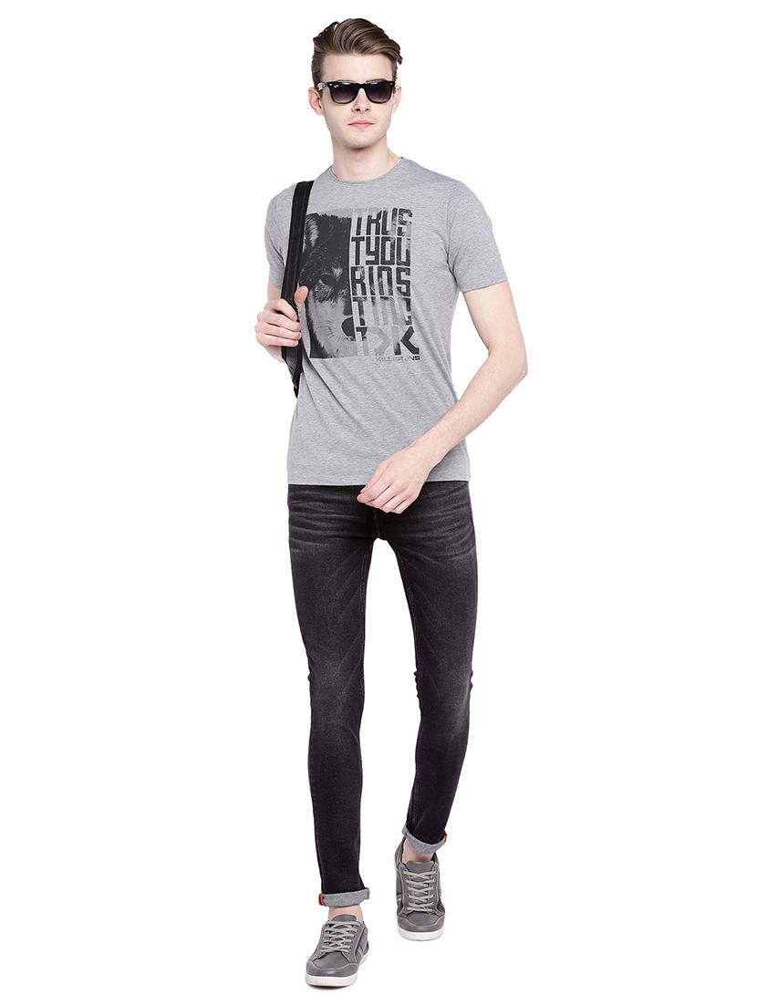 grey cotton washed jeans - 15930494 - Zoom Image - 4