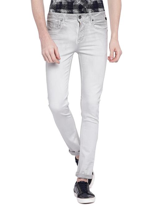 grey cotton washed jeans - 15930499 - Standard Image - 1