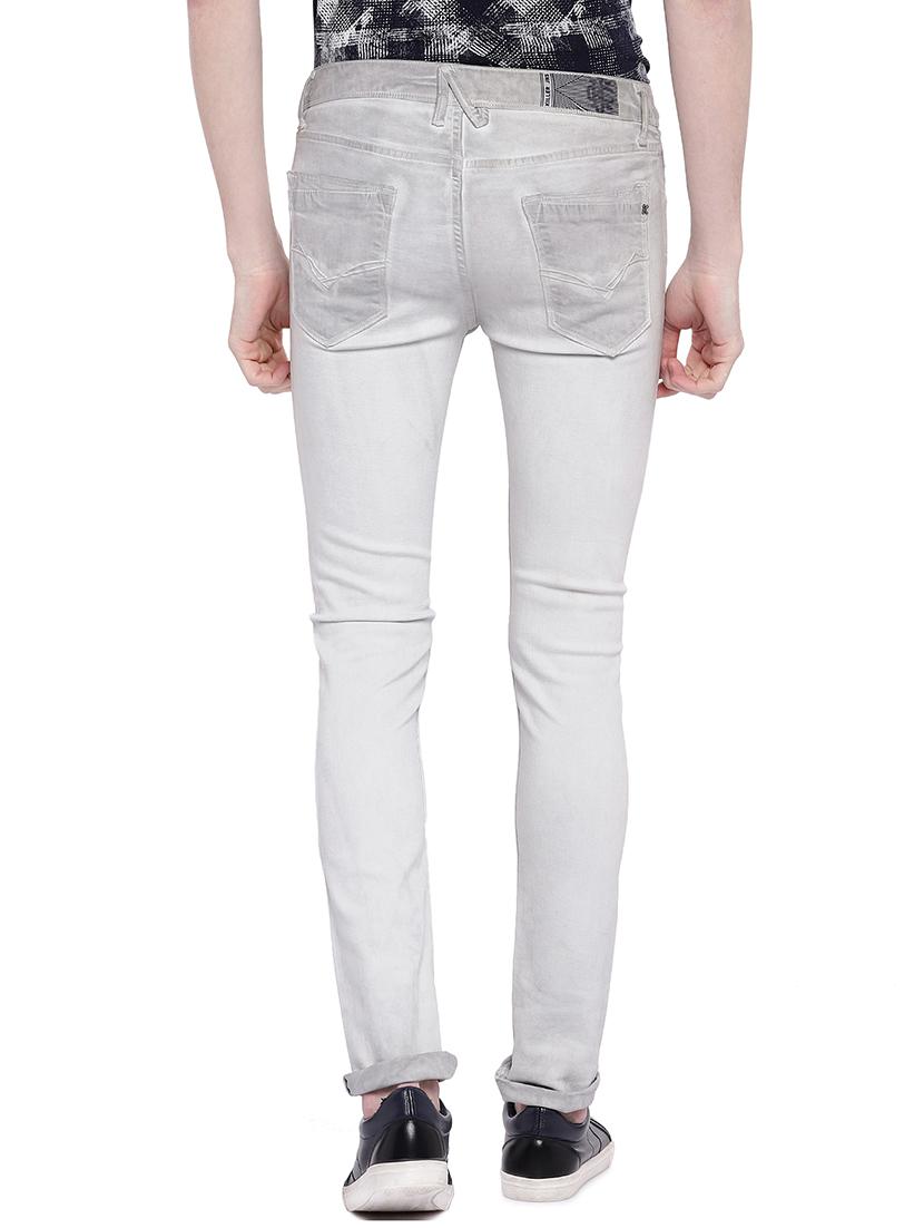 grey cotton washed jeans - 15930499 - Zoom Image - 3