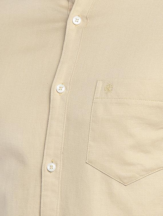 beige solid casual shirt - 15930506 - Zoom Image - 5
